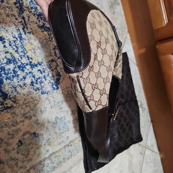 Gucci GG Monogram Supreme Sherry Web Ophidia Jackie Hobo Bag - Picture 9 of 14